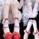 thumbnail image 4 of Womens Lace Ruffle Ankle Socks Japanese JK Girl Princess Style Sweet Ribbon Bowknot Frilly Cotton Socks Dress Socks White, 4 of 4