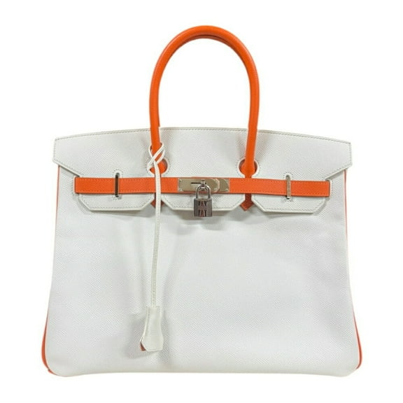 Pre-Owned Hermes Personal Order Birkin 35 Handbag Epsom White Women's HERMES (Good)