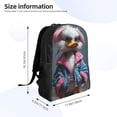 thumbnail image 4 of Fuzoiu Lady Duck Print Laptop Backpack,Work Business Backpacks, Large Capacity Nurse Bag College Bookbag for School, Waterproof Casual Daypack for Travel, 4 of 8