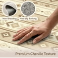 thumbnail image 6 of ODIKA 8'x10' Washable Area Rug Cream Neutral Southwestern Stripe Farmhouse Motifs Beige Boho Flowing Dynamic for Dining Room, Large Office, Lounge, Non-Slip Chair-Friendly Mat, 6 of 7