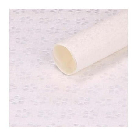 Panda Superstore Hollow Out Plum Blossom Crepe Flower DIY Bouquet Packaging Material Wrapping Paper, White - 10 Sheets