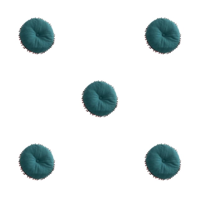 Matsuzay Sofá Cojín para silla Cama Tatami Ventana PP Algodón Borla Almohada Dormitorio Cojín de color sólido Buena resiliencia Azul Type2 NO2
