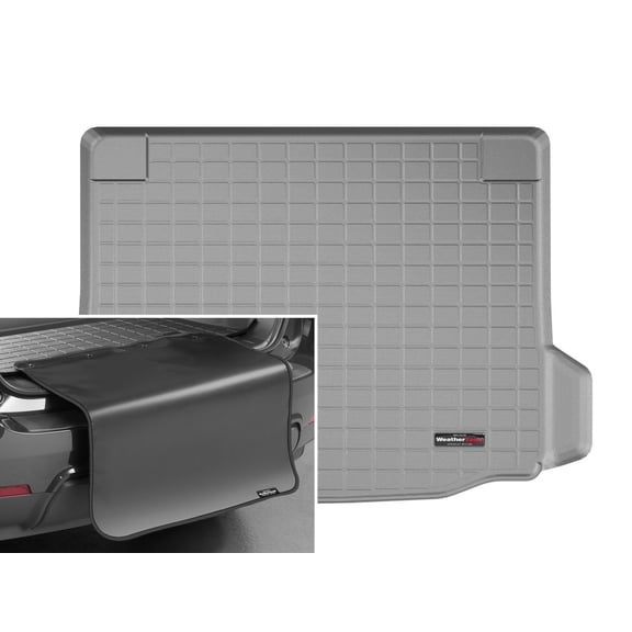 WeatherTech Cargo Trunk Liner with Bumper Protector compatible with BMW X3 30i, X3 M Competition, X3 M, X3 M40i - Behind 2nd Row w/ Bumper Protector, Grey