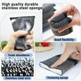 thumbnail image 3 of Topboutique Steel Wool Kitchen Sponges 6 Pieces Non-Scratch Scrub Sponges Pads Cleaning Scrub Sponge Kitchen Scrubbers Dish Sponges for Cleaning Multi-Use Heavy Duty Scrub Sponge,Black, 3 of 6