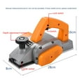 thumbnail image 2 of Planeur de Menuiserie Portable Multifonction 2822 Outils de Menuiserie 980W 50HZ 23000R / MIN, Longue Durée, 2 of 6