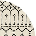 thumbnail image 7 of SAFAVIEH Himalaya Darin Geometric Wool Area Rug, Ivory/Black, 6' x 6' Round, 7 of 7