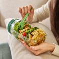 thumbnail image 6 of ABCISI Salad Pod Mason Jar Side Open, 1000 ML Reusable Leakproof Salads Jar, Portable Salad Lunch Container for Alternating Use, Snack Box with Lid Suitable for Office, Picnic, Gym, Travel, 6 of 10