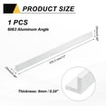 thumbnail image 2 of Uxcell Aluminum Angle, Aluminum Bars Temper Mill Stock for Building Construction, Furniture, Shelves 0.98" Width x 0.24" Wall Thick, 2 of 6