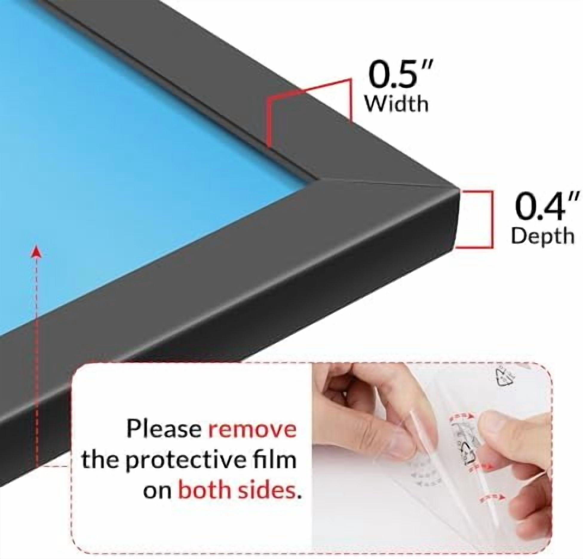 12x17 Picture Frame for Wall Display, 12x17 Black Picture Frame with HD Plexiglas, 12 x 17 Poster Frame 1 Pack, Display Frame for Vertical or Horizontal, Classic Collection