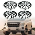thumbnail image 2 of Unique Bargains 4Pcs R15/ 15 Inch Universal Wheel Rim Hub Cover Wheel Hub Caps Black Silver Tone, 2 of 8