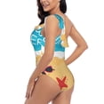 thumbnail image 4 of Sikiie Hello Summer1 Print Women One Piece Swimsuits Tummy Control One Shoulder Bathing Suits Ruffle Swimwear, From S to XXL-Medium, 4 of 6