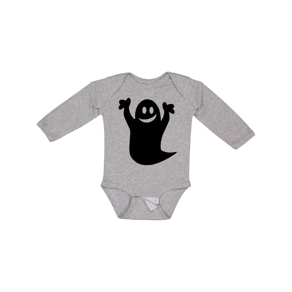 Inktastic Happy Halloween Cute Ghost Boys or Girls Long Sleeve Baby Bodysuit