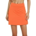 thumbnail image 2 of HZLPFO Women's Tennis Golf Skirts High Waisted with Pockets Inner Shorts for Athletic Skorts Sports Running Pickleball Women Skirt Orange,S, 2 of 6