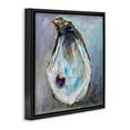thumbnail image 2 of Stupell Industries Contemporary Oyster Shell with Pearl Black Floating Frame Canvas Art, 18 x 18, by Jeanette Vertentes, 2 of 7