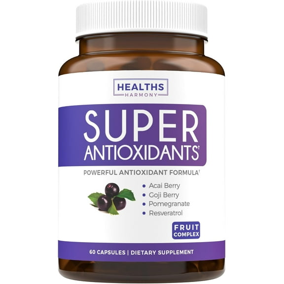 Healths Harmony Super Antioxidants Supplement Fruit Complex for Adults, 60 Capsules