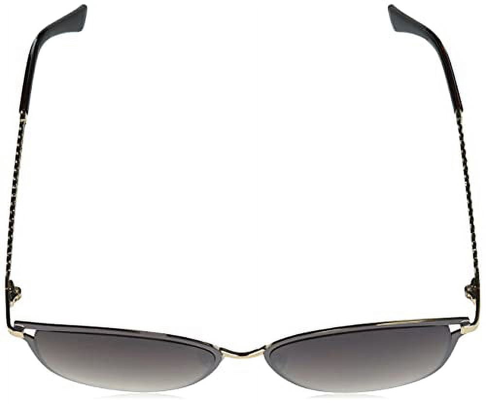 Nanette Lepore Women's NN351 Metal UV400 Protective Cat Eye Fashion Sunglasses, 56mm