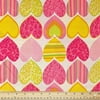 Waverly Inspirations 21" x 1 yd 100% Cotton Heart Precut Sewing & Crafting Fabric, Pink, Yellow and White