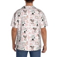 thumbnail image 3 of Rateoe Cute Cartoon Cows Pattern Men's Short Sleeve Classic Shirt, Casual Short-Sleeved Shirt, Lightweight Summer Shirt, Cuban Collar Shirt,Button-Front Shirt-Large, 3 of 5