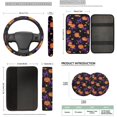 thumbnail image 7 of XYZCANDO Pumpkin Bow 14 Pack Car Seat Covers Full Set Steering Wheel Cover Center Console Pad Seat Belt Pads Headrest Covers Cup Coasters for Most Cars SUVs Sedans, 7 of 7