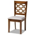 thumbnail image 2 of Baxton Studio Peter Modern and Contemporary Grey Fabric Upholstered and Walnut Brown Finished Wood 4-Piece Dining Chair, 2 of 6