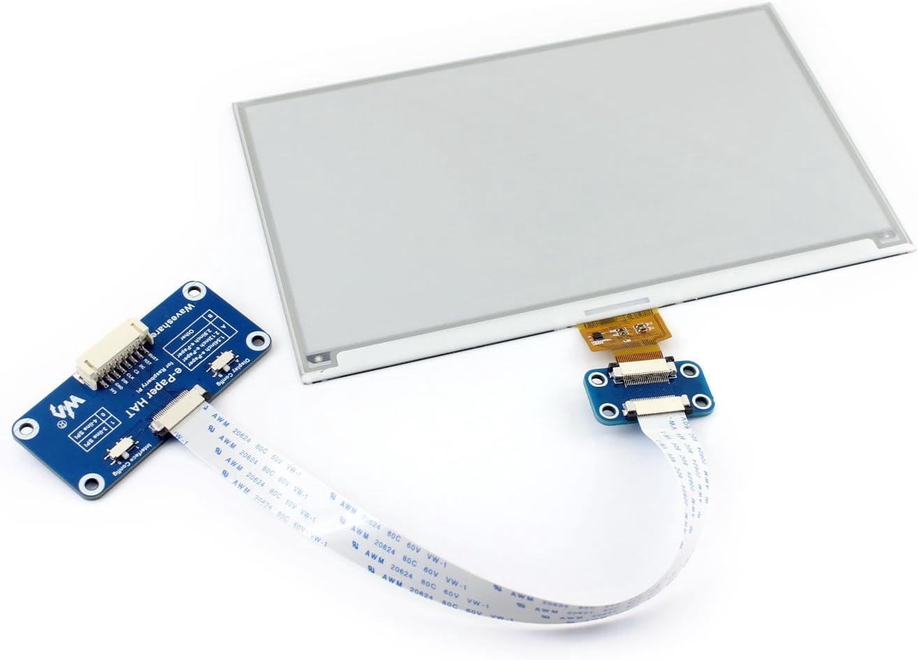 7.5inch e-paper display HAT Module, 640x384 Resolution 3.3V/5V Two-Color E-ink Display epaper Screen SPI Interface for 3B/3B+/2B/Zero/Zero W, Support Full Refresh