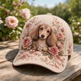 thumbnail image 5 of Voska 3D Animal Pattern Floral Embroidery Adjustable Unisex Baseball Cap Animal Pattern Sun Hat for Daily Use F One Size, 5 of 5