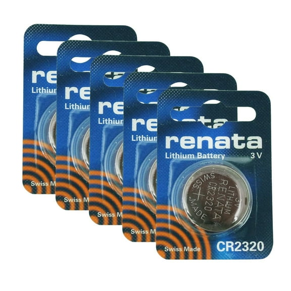 5pk Renata Coin Cell Battery CR2320 3V Lithium Compatible with DL2320, BR2320