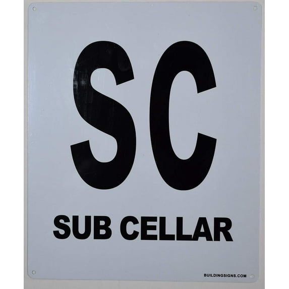 SUB Cellar Sign (White, Rust Free Aluminium 10X12)-Grand Canyon Line(ref-2022-4)