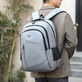thumbnail image 2 of Mochila de gran capacidad para escuela secundaria y preparatoria, adecuada para viajes de negocios de hombres, computadoras portátiles y caminatas., 2 of 5
