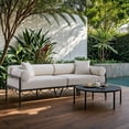 thumbnail image 4 of Meridian Furniture Portofino 85.75" Cream Water Resisting Fabric Patio Sofa, 4 of 9
