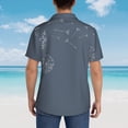 thumbnail image 4 of Sikiie White Dandelion Print Men's Hawaiian Shirt, Summer Beach Button Pocket Short Sleeve T-Shirt,XX-Large, 4 of 7