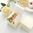 thumbnail image 2 of Efavormart 100 pcs of 3x3x3 Ivory Favor Box for Candy Treat Gift Wrap Box Party Favor Boxes for Bridal Shower Wedding Party, 2 of 6