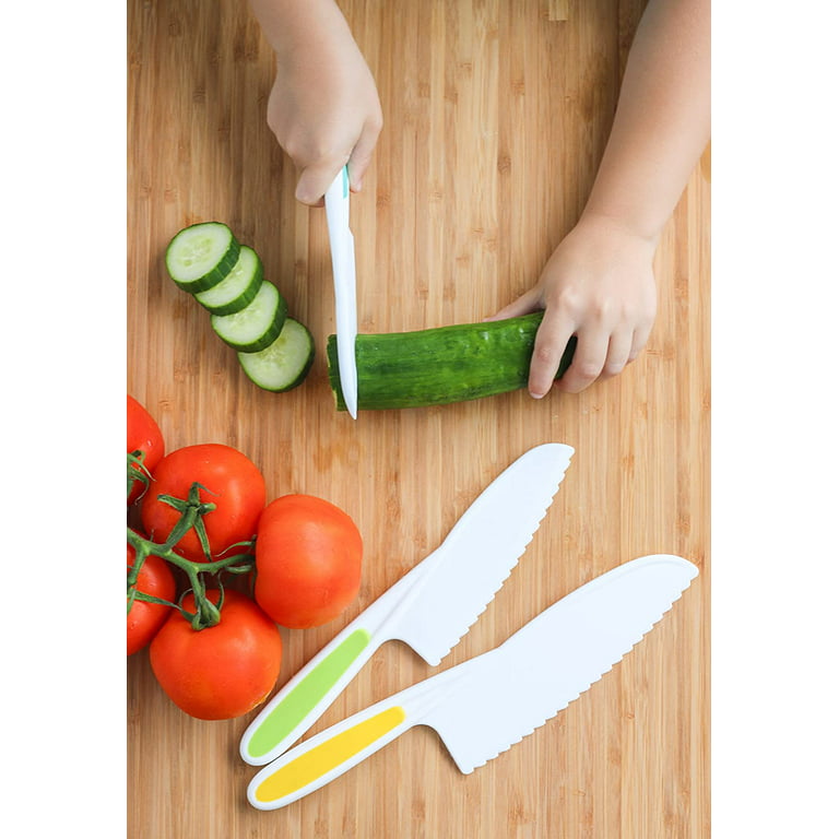 Kids Knife Set of 3 - Toddler Knife Set of Kid Safe Knives - Kids Knives  for Real Cooking - Toddler Knife Montessori for 2 Year Old & Up - BPA-Free  Kids