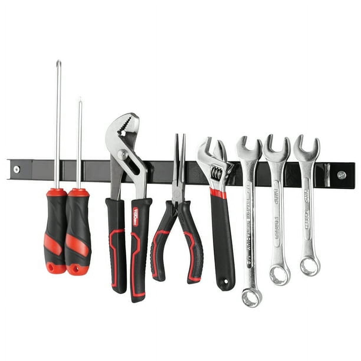 (2 pack) Hyper Tough Magnetic Tool Holder Wall Mounted Storage, Black