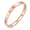 Rose Gold, variant on Minimalist Band Ring Stainless Steel Thin Stacking Ring for Women, Single Clear Stone Accent, Rose Gold Tone or Silver Tone, Gift for Her, US Sizes 4-9
