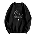 thumbnail image 4 of Oversized Valentine's Day Sweatshirt for Women Heart Love Shirts Couple's Printed Crew Neck Hoodless Men 2026 Fall Trendy Outfits, 4 of 5