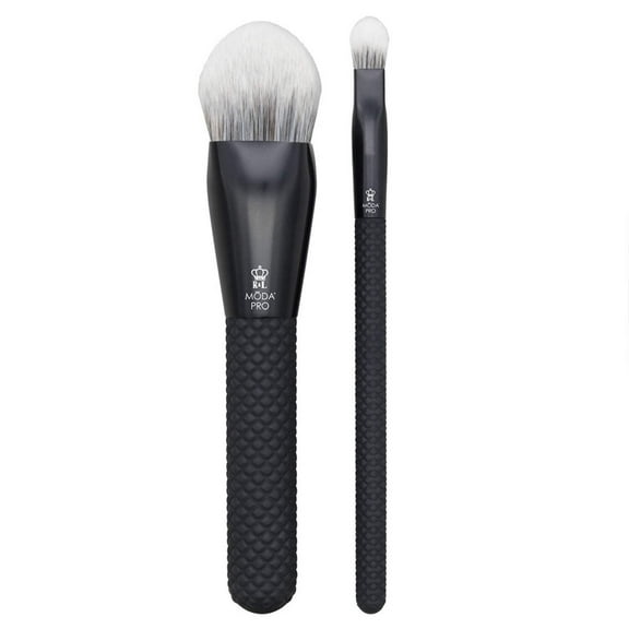 Moda Brush Pro Diamond Duo 2pc Complexion Diamond and Eye Diamond Makeup Brushes