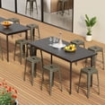 thumbnail image 6 of Vineego Counter Height Stackable Bar Stool, Gun (Set of 4), 6 of 7