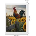 thumbnail image 2 of Diamond Art Kit for Adults, Rooster Sunflowers Wooden Fence Rural Scene Diamond Painting for Adults Beginners, 5D DIY Diamond Art Painting Kits, Colorful Diamond Painting Craft for Home Decor 12x16, 2 of 7