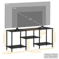 thumbnail image 2 of 50 Inch TV Stand for Living Room, Small Entertainment Center with Open Storage Shelves, Heavy Duty Metal Frame, Media Console Table for TVs up to 50 Inch, Black, 2 of 7