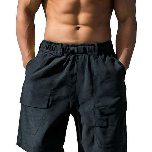 Men's Casual Shorts Lightweight Comfortable Outdoor Shorts with Functional Pockets for Everyday Wear