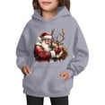 thumbnail image 4 of Sudadera con capucha para niñas y niños, sudadera de manga larga con cuello redondo y estampado de moda, jersey con bolsillo, sudadera de poliéster para niñas, 4 of 8