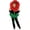 Red, variant on Red Rose Flower Costume for Kids Plants Rose Flowers Bouquet Dress Up Jumpsuit Outfits Halloween Costume Boy Girl