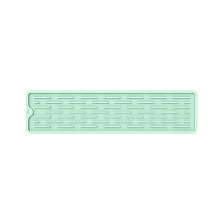 

fankhu Silicone Countertop Mat Anti Slip Dinnerware Drain Tray Dish Drying Pad (Green)
