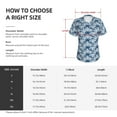 thumbnail image 4 of Vsdgher Blue Shells Women Shirts V Neck Short Sleeve Tops T-Shirt Basic Tees, S to 3XLSmall, 4 of 5