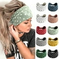 thumbnail image 3 of ZQUUVOU Wide Headbands for Women Non Slip Polka Dot Sport Sweatbands Elastic Head Bands Yoga Running Fitness Hair Accessories Green, 3 of 3