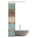 thumbnail image 2 of ABPHQTO Cortina de ducha de baño de tela de madera rústica occidental de estilo americano con tablones antiguos antiguos 90x180 cm, 2 of 2
