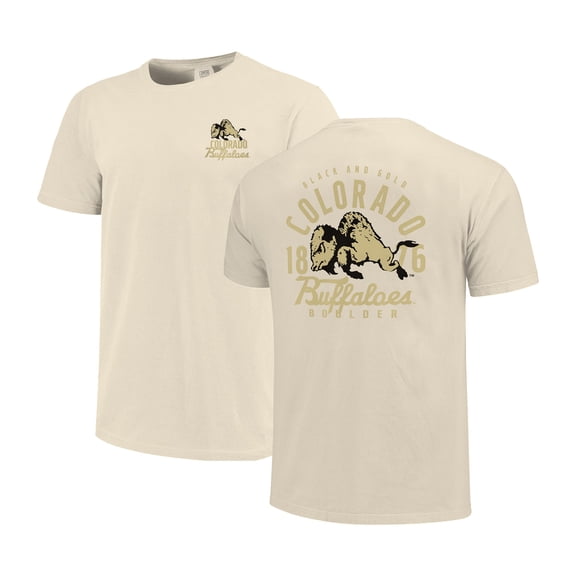 Men's Natural Colorado Buffaloes Comfort Colors Mascot Overlay Long Sleeve T-Shirt