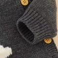 thumbnail image 6 of ZHOGXU Baby Girls Boys Knit Sweater Romper Long Sleeve Round Neck Easterr Bunny Design Comfortable Warm Soft Jumpsuit For Daily Wear,Grey,0-3 Months, 6 of 8
