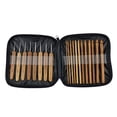 thumbnail image 1 of Juego de ganchos de ganchillo con mango de bambú de 20 piezas, ganchos de tejer con estuche para manualidades de hilo de tejido de punto DIY tholdsy HA2383-00B, 1 of 6
